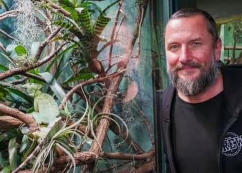 Kapela Divokej Bill adoptovala a nakrmila baziliška zeleného